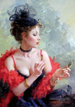 Une jolie femme KR 004 Impressionniste Peinture à l'huile